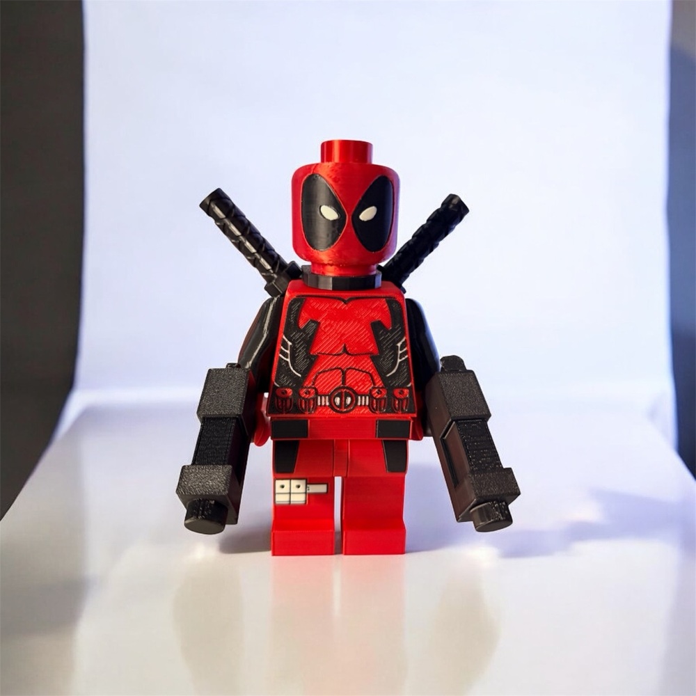 Deadpool Inspired Minifigure Custom 3D Printed
